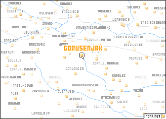 map of Gorušenjak