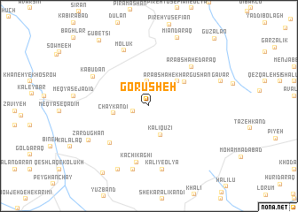 map of Gorūsheh