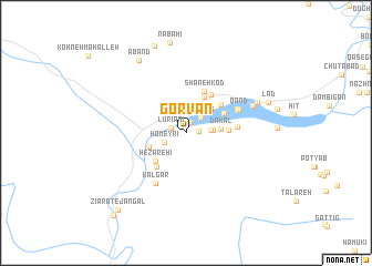 map of Gorvān