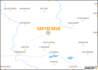 map of Goryachëva