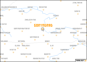 map of Gorynʼgrad