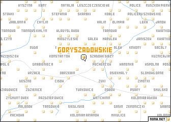 map of Góry Szadowskie