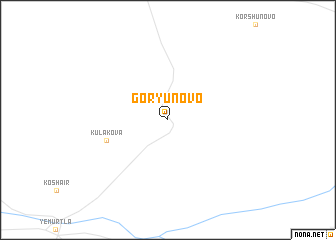 map of Goryunovo