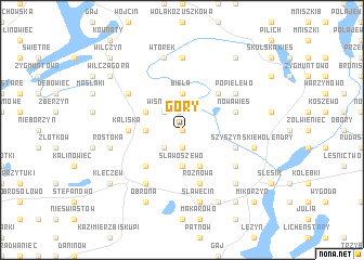 map of Góry