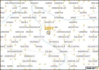 map of Góry