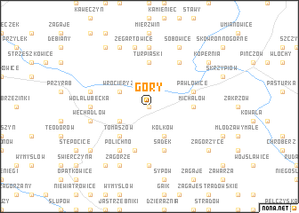 map of Góry