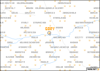 map of Góry