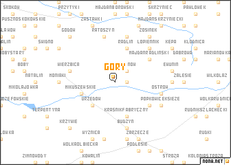 map of Góry