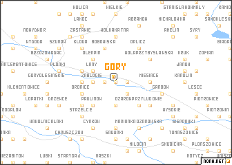 map of Góry