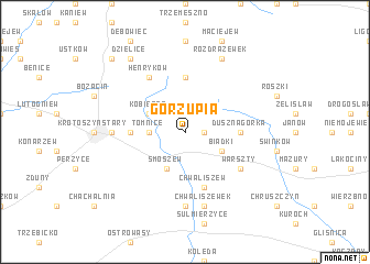 map of Gorzupia