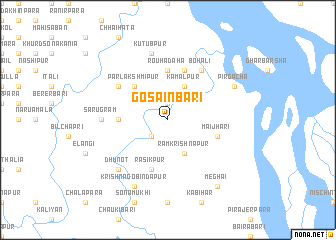 map of Gosāinbāri