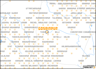 map of Gosāinpur