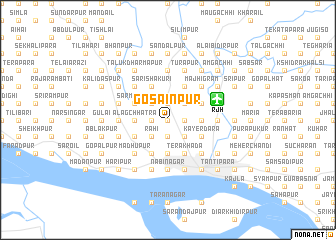 map of Gosāinpur