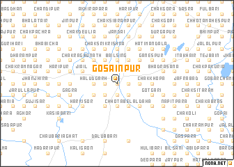 map of Gosāinpur