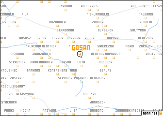 map of Gosań