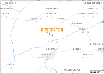 map of Gosberton
