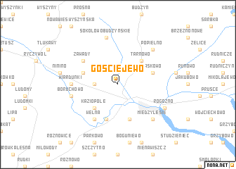 map of Gościejewo