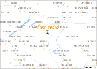 map of Gościeradz