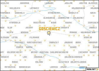 map of Gościewicz