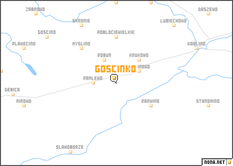 map of Gościnko