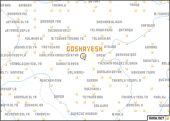 map of Goshāyesh