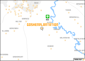 map of Goshen Plantation