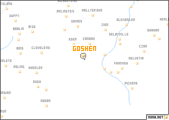 map of Goshen