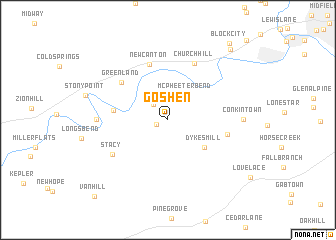 map of Goshen