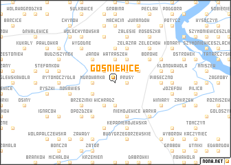 map of Gośniewice