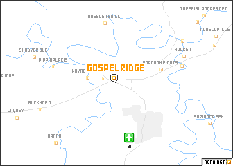 map of Gospel Ridge