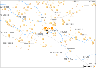 map of Gospić