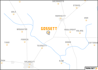 map of Gossett