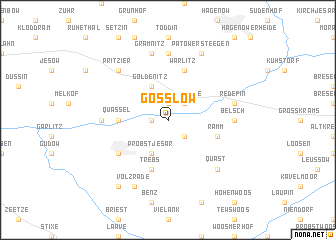 map of Gößlow