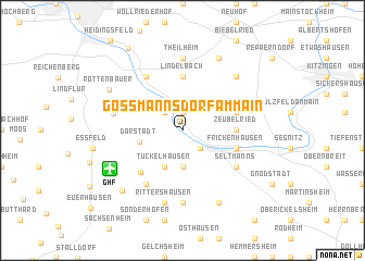 map of Goßmannsdorf am Main