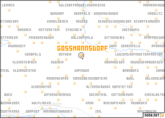 map of Goßmannsdorf