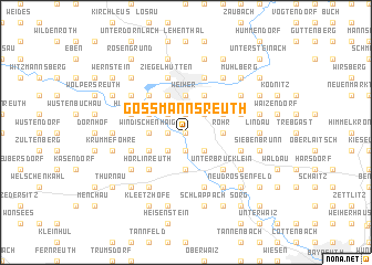 map of Gössmannsreuth