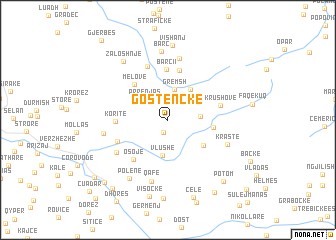 map of Gostenckë