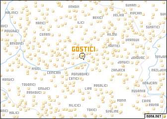 map of Gostići