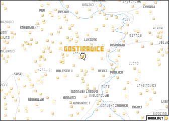 map of Gostiradiće