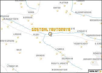 map of Gostomlya Vtoraya