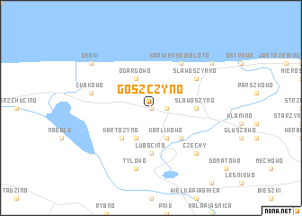 map of Goszczyno