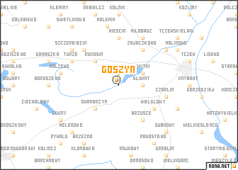 map of Goszyn