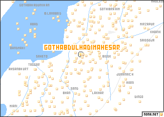 map of Goth Abdul Hadi Mahesar