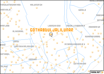 map of Goth Abdul Jalīl Unar