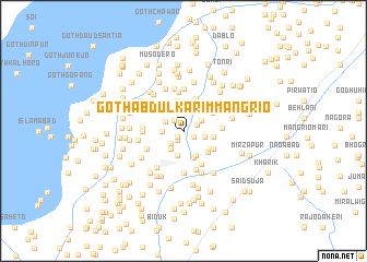 map of Goth Abdul Karīm Mangrio