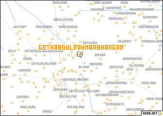 map of Goth Abdul Rahmān Bhangar