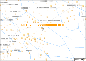 map of Goth Abdur Rahmān Baloch