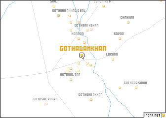 map of Goth Ādam Khān