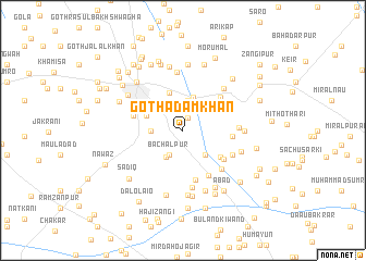 map of Goth Ādam Khān