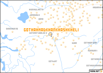 map of Goth Ahmad Khān Khāshkheli